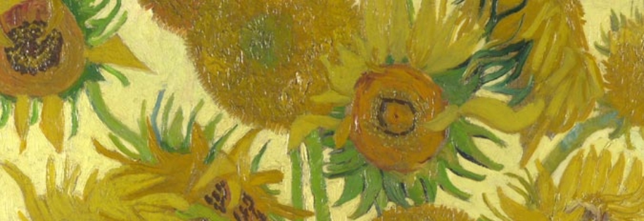 Representative image for happiness. Sunflowers by Vincent Van Gogh