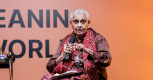 Image of Gayatri Chakravorty Spivak for an article about her