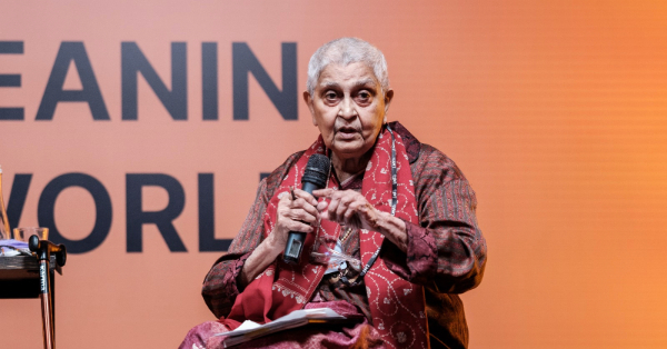 Image of Gayatri Chakravorty Spivak for an article about her